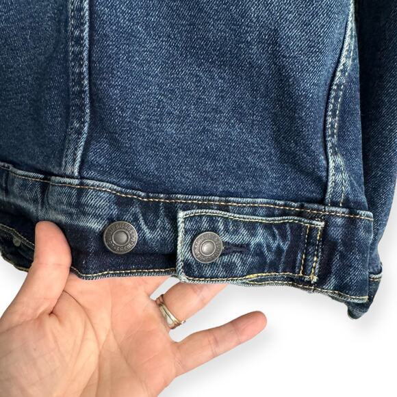 Levi Strauss Dark Wash Cotton Stretch Trucker Jacket Men's Size XXL - Picture 8 of 11